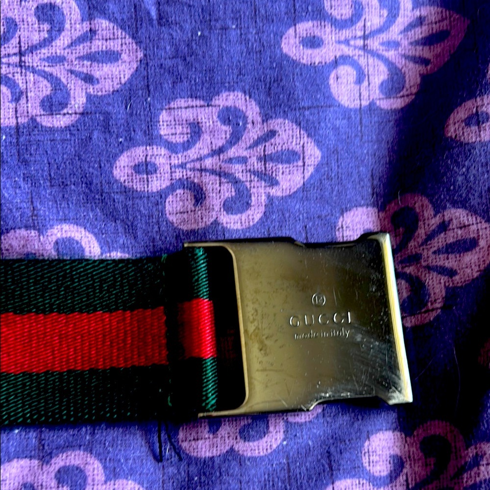 Gucci Belt with Green and Red Stripes